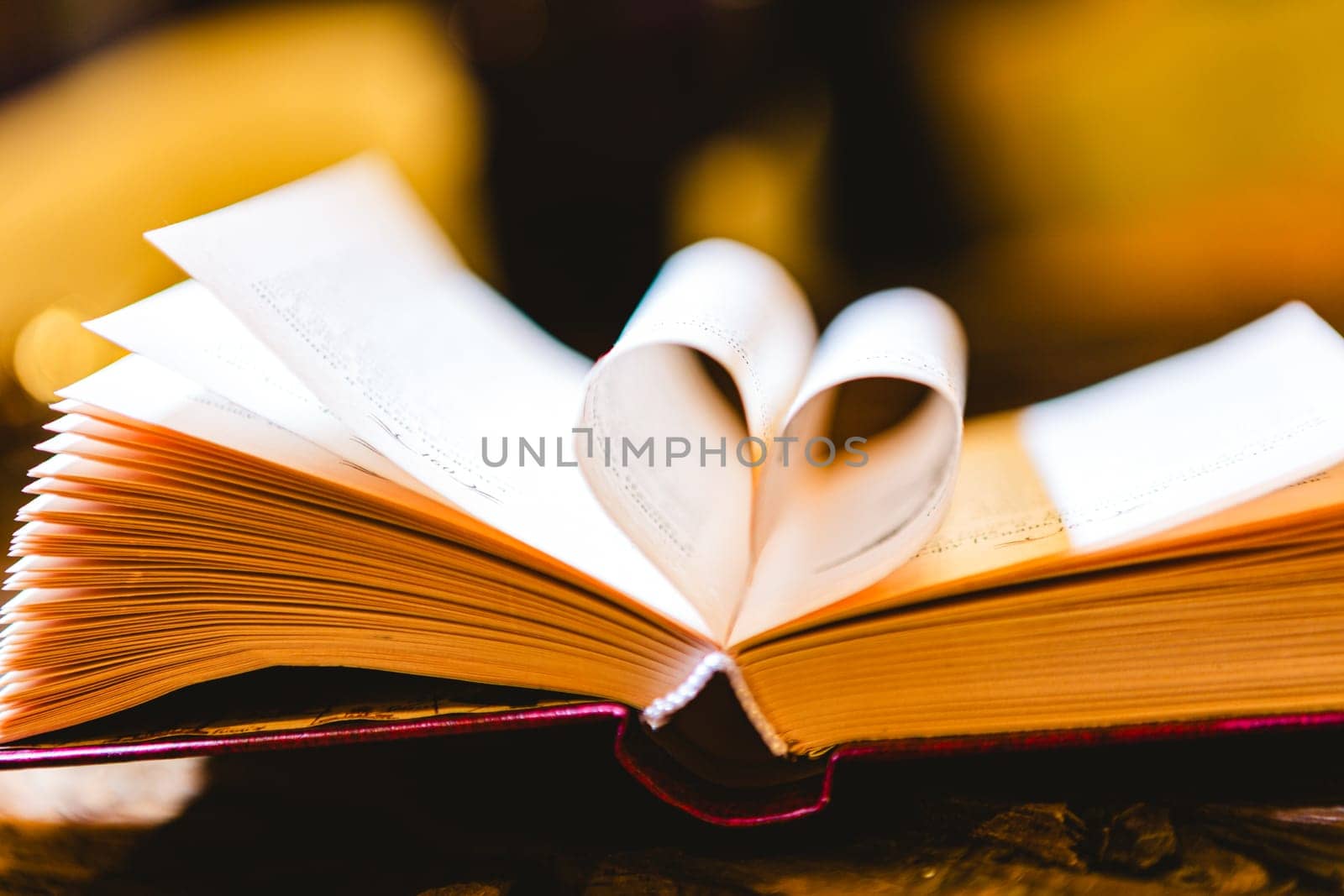 book with its pages shaping as heart. Resolution and high quality beautiful photo. Shallow dof