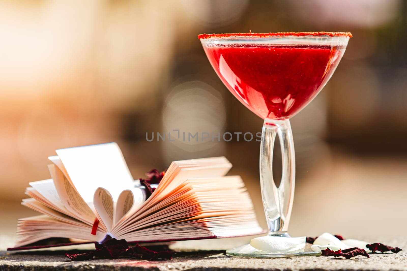 Strawberry margarita cocktail. Shallow dof by sarymsakov