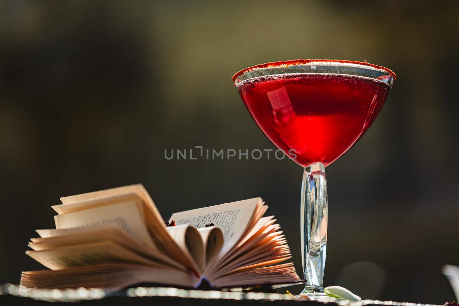 Strawberry margarita cocktail. Shallow dof.