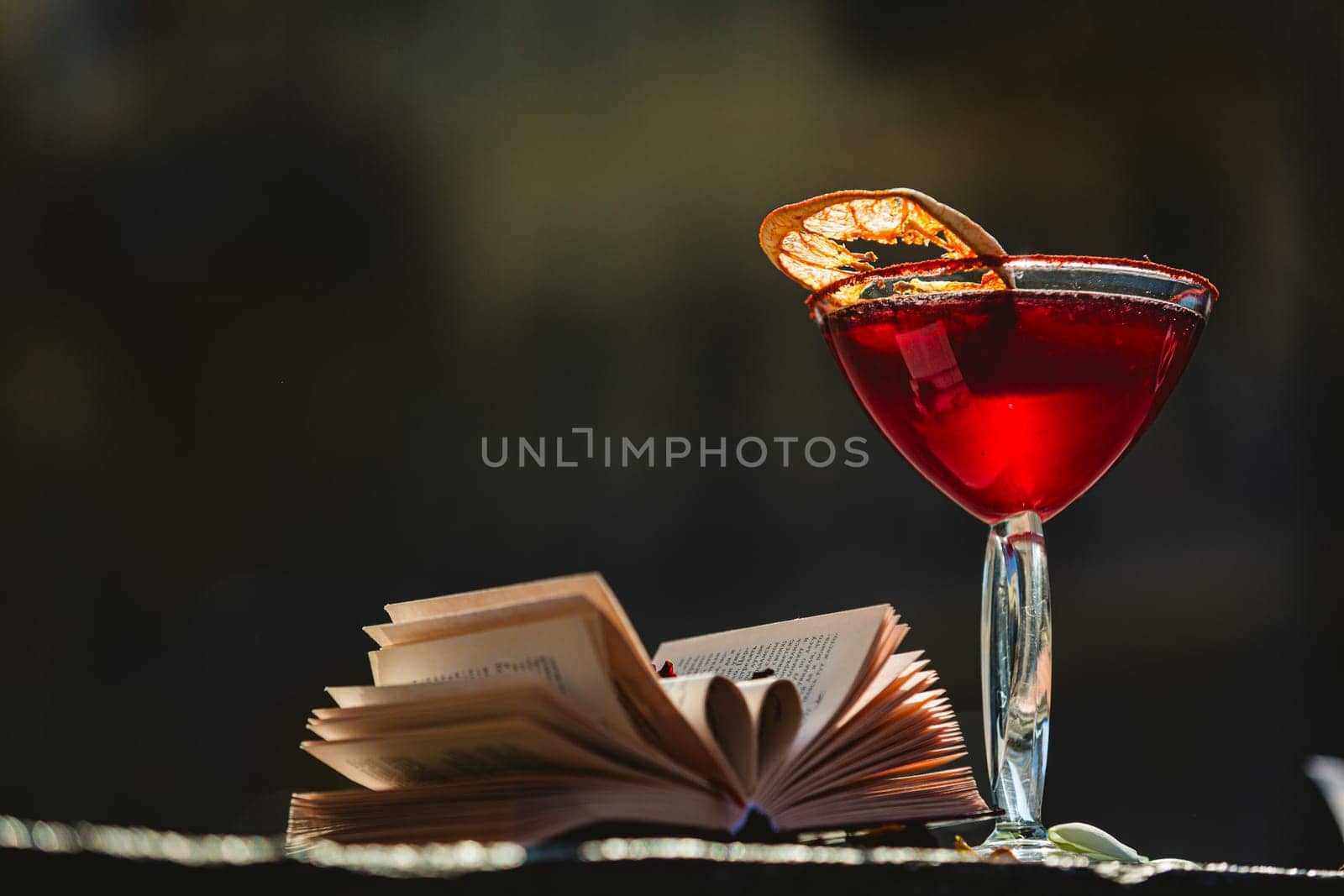 Strawberry margarita cocktail. Shallow dof.