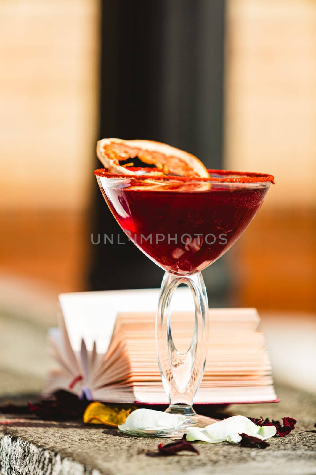 Strawberry margarita cocktail. Shallow dof by sarymsakov