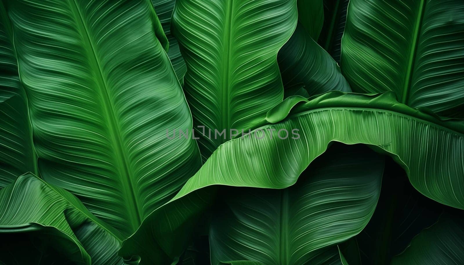 Abstract green leaf texture nature background by Nadtochiy