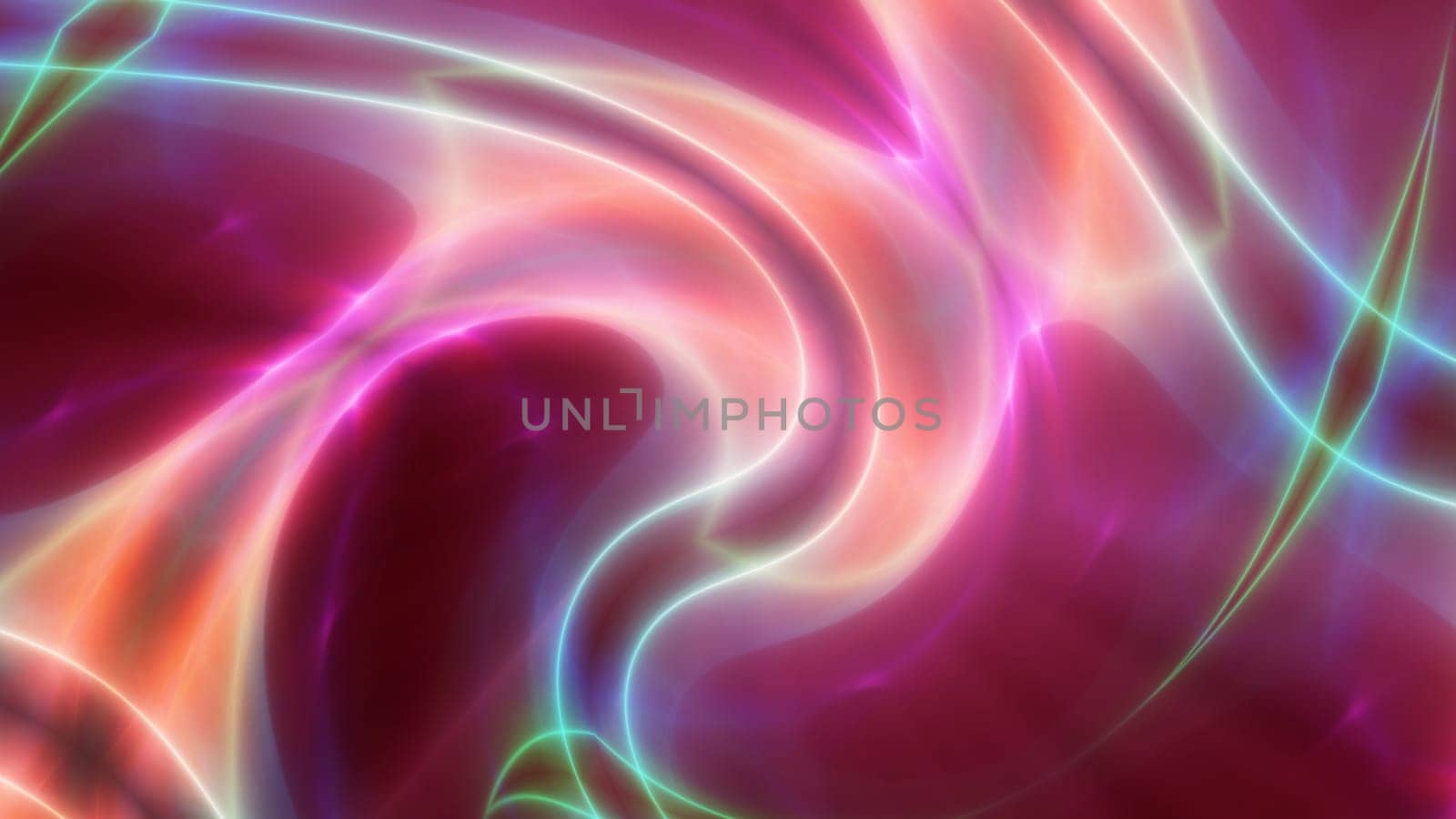 background neon line wave 3d rendering illustration