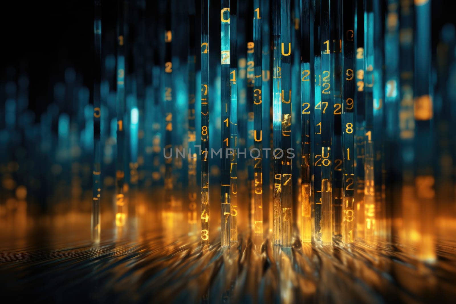 abstract digital technology background, artificial intelligence, generative AI.