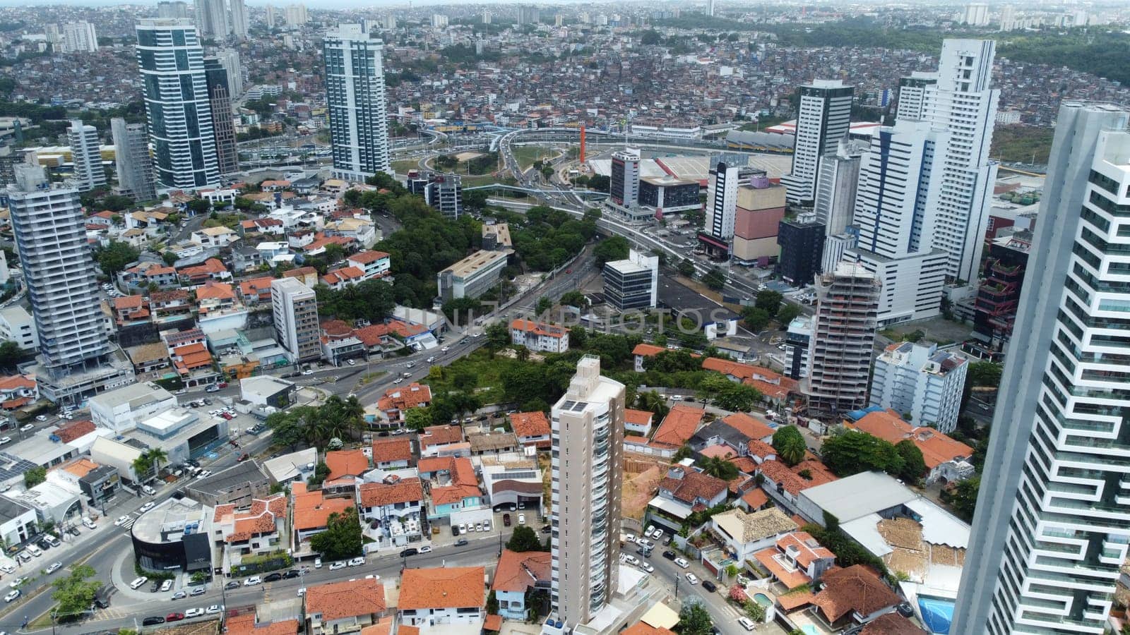 salvador, bahia, brazil - november 23, 2023: aerial view of residential buildings in the city of Salvad