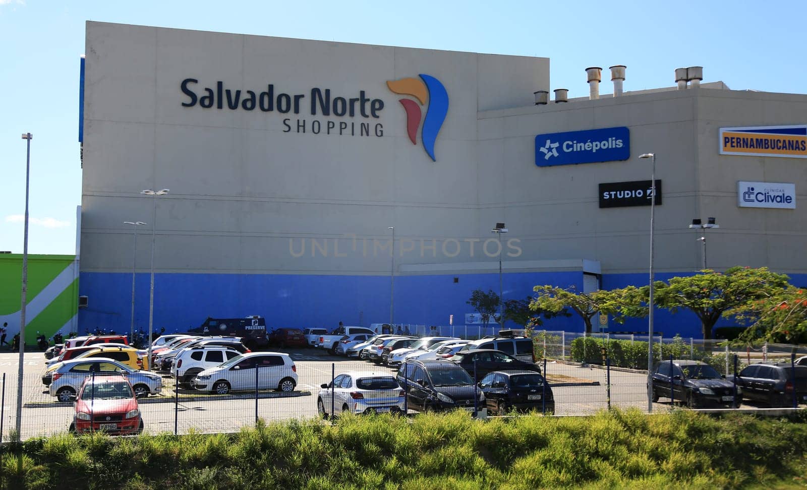 salvador, bahia, brazil - january 12, 2024: facade of Salvador Norte Shopping in the city of Salvador.