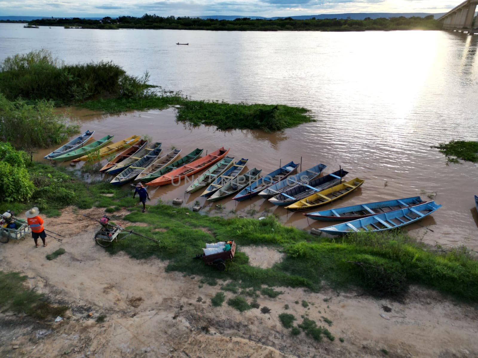 ibotirama, bahia, brazil - february 3, 2023: view of the Sao Francisco River in the city of Ibotirama.