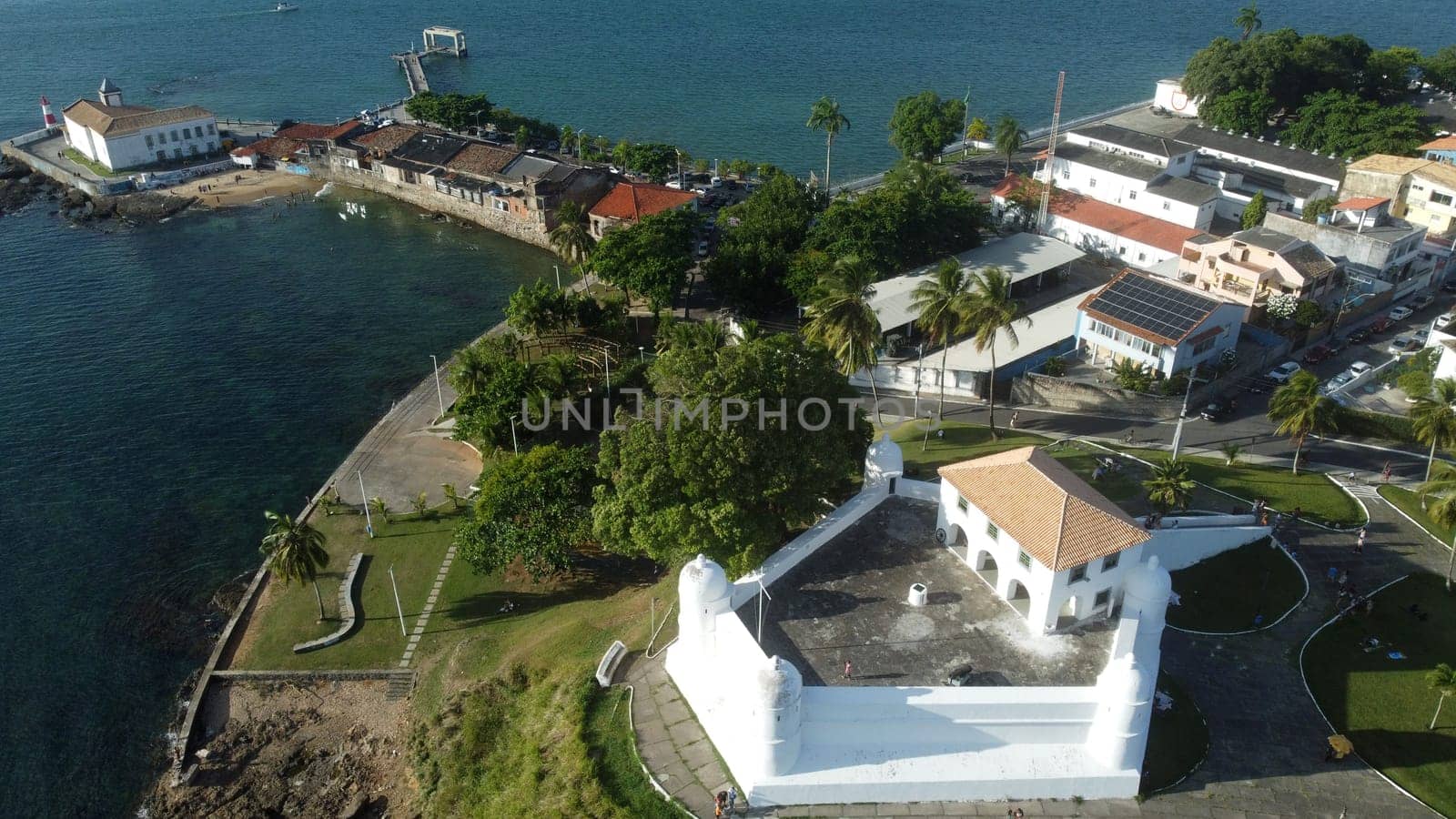 salvador, bahia, brazil - december 25, 2023: view of the Monte Serrat fort in the city of Salvador.
