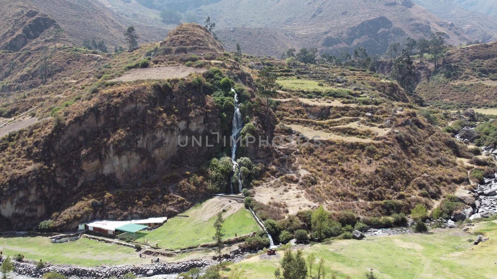 Incredible landscapes of waterfalls, horses, rivers in Canta Obrajillo in Lima - Peru