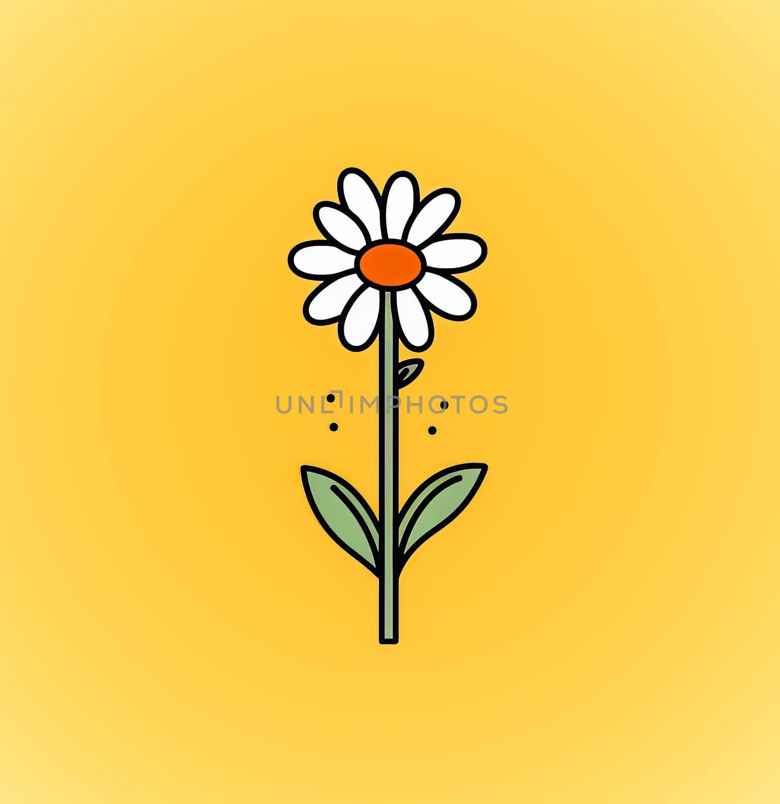 Simple and elegant flower icon, perfect as a sign or symbol for various design purposes.