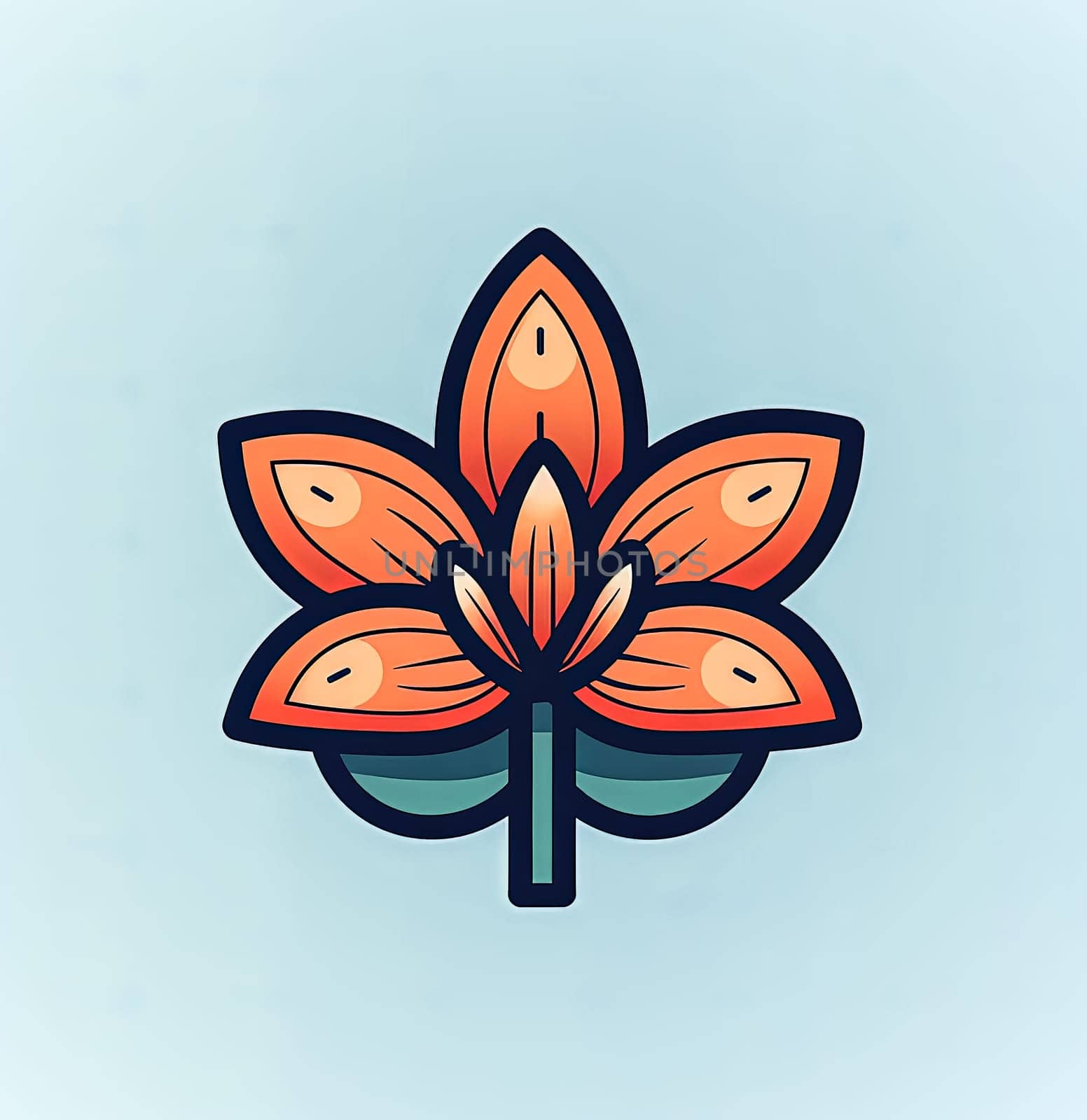 Simple and elegant flower icon by Alla_Morozova93