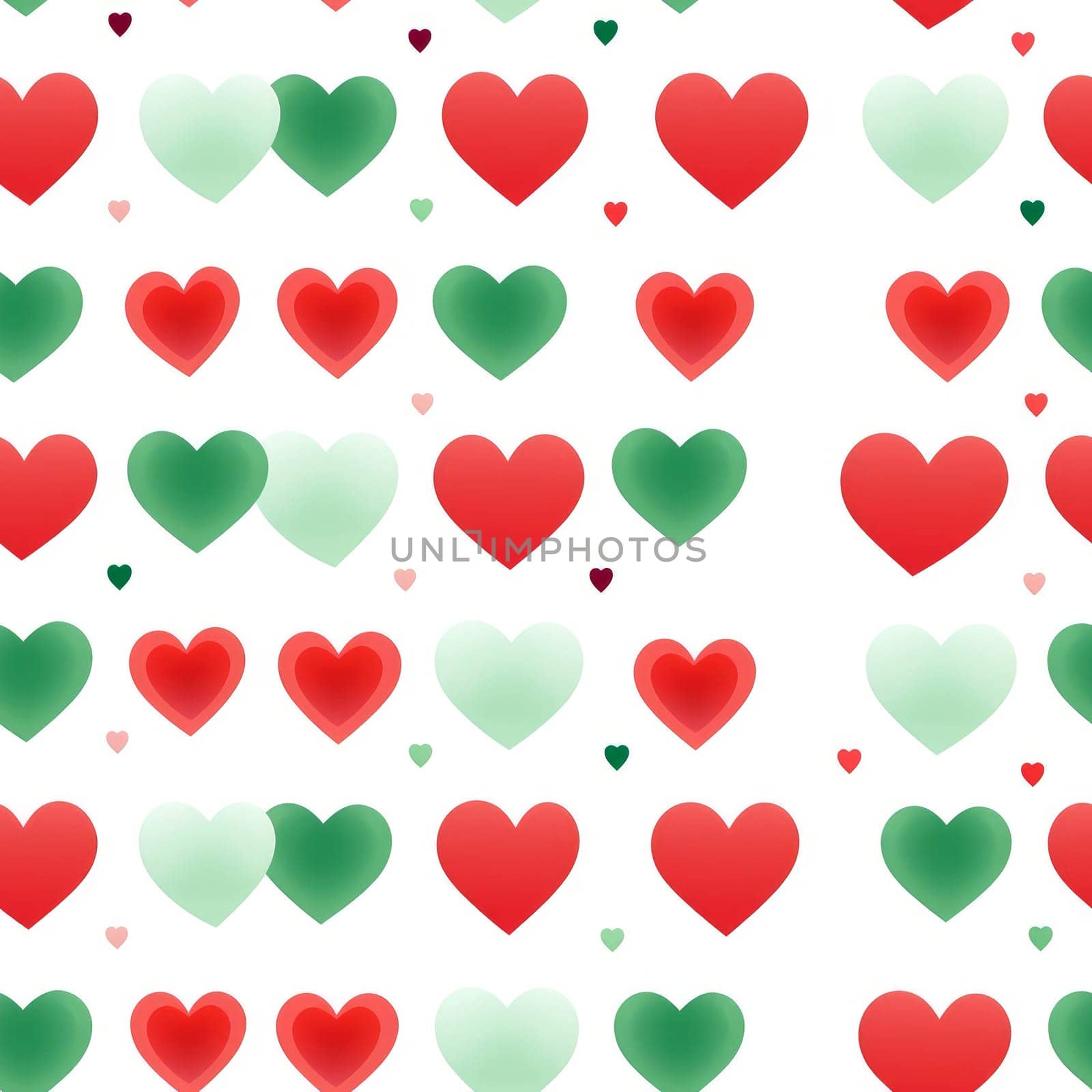 Colorful heart filled background for celebration. Generative AI.