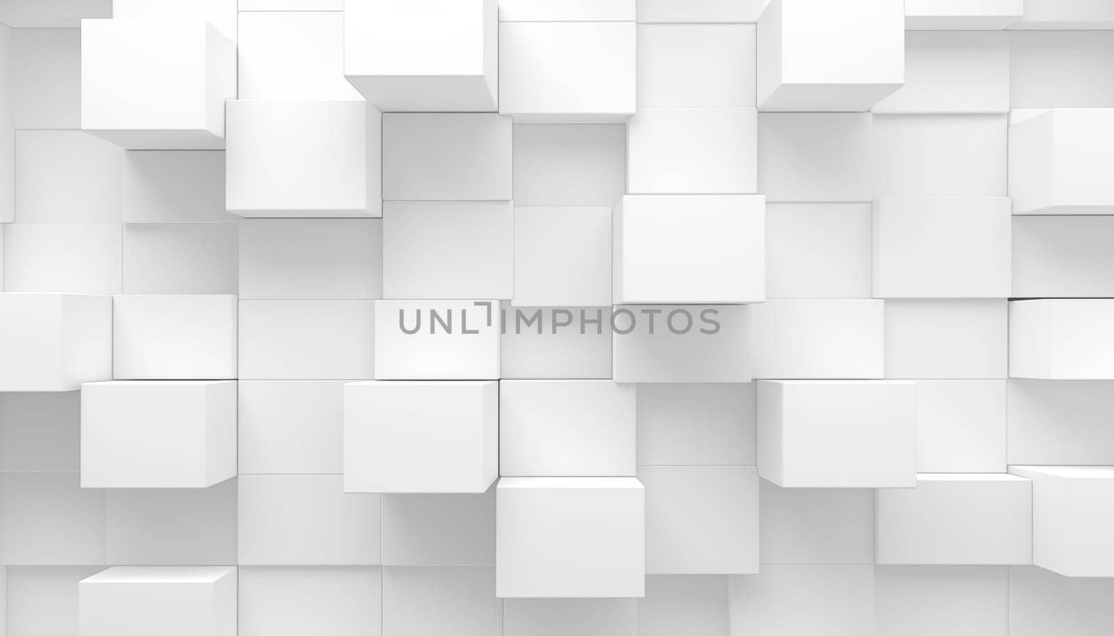 Abstract white background with rectangular and square patterns. by Nadtochiy