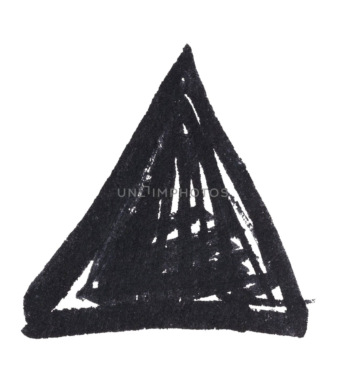 Triangle drawn with black felt-tip pen by ndanko