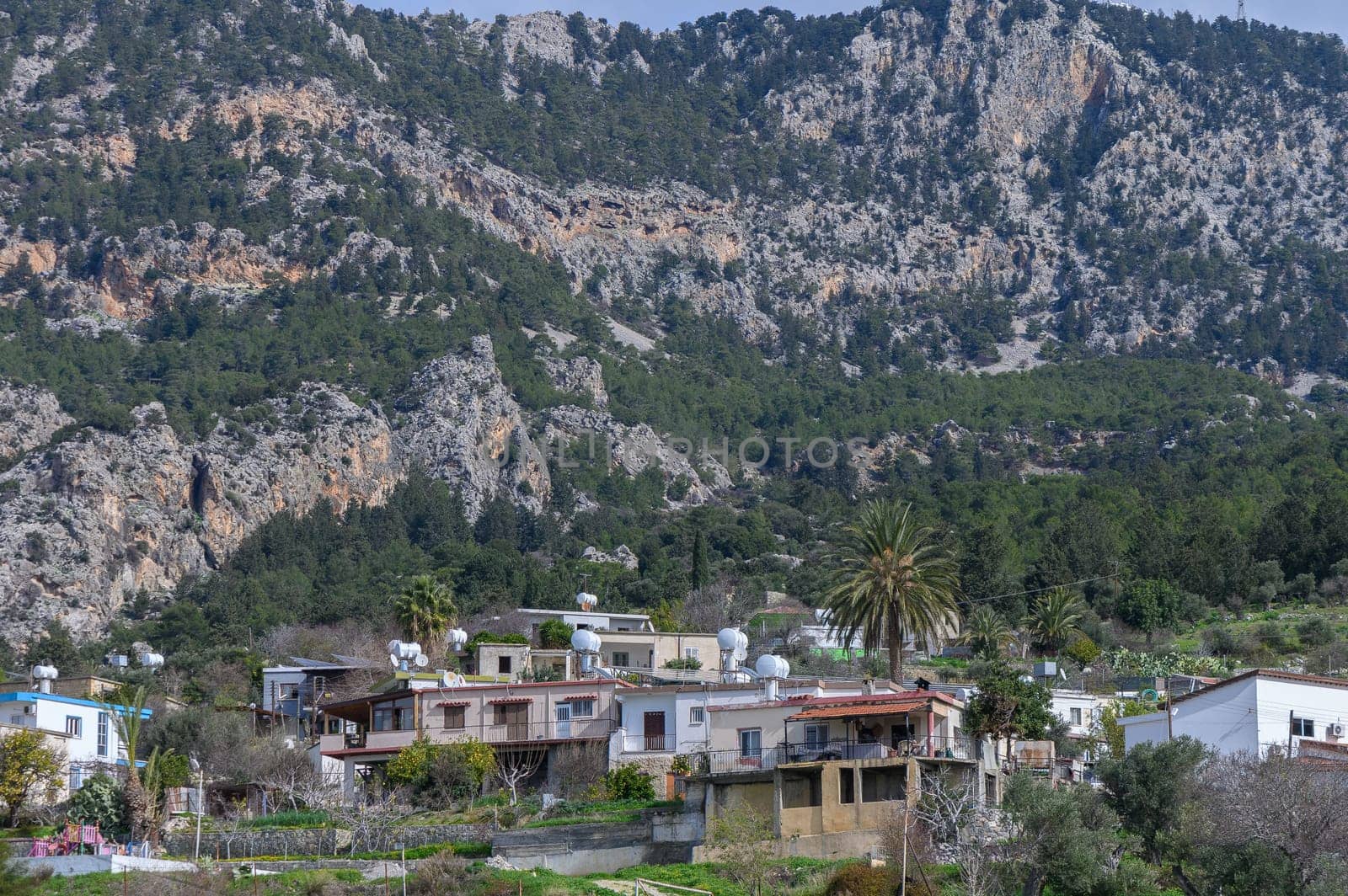 old village in the mountains of Northern Cyprus in winter