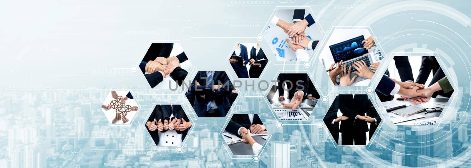 Teamwork and human resources HR management technology for business vexel by biancoblue
