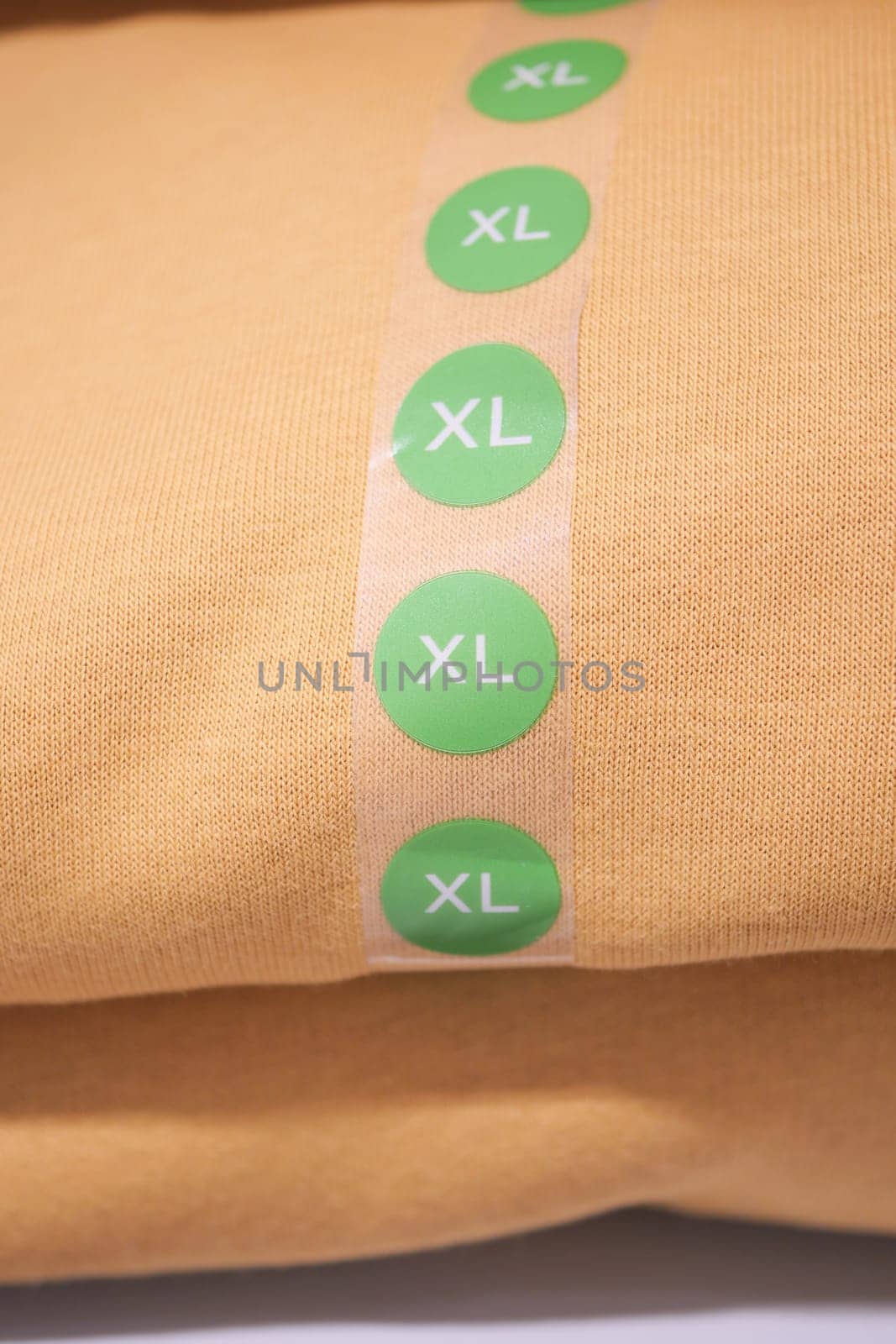 XXL size clothing label tag,