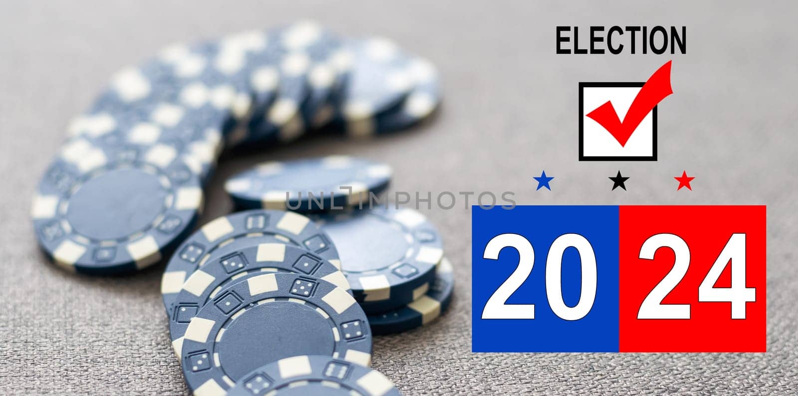 United States of America 2024 Presidential Election day. background with text. High quality photo