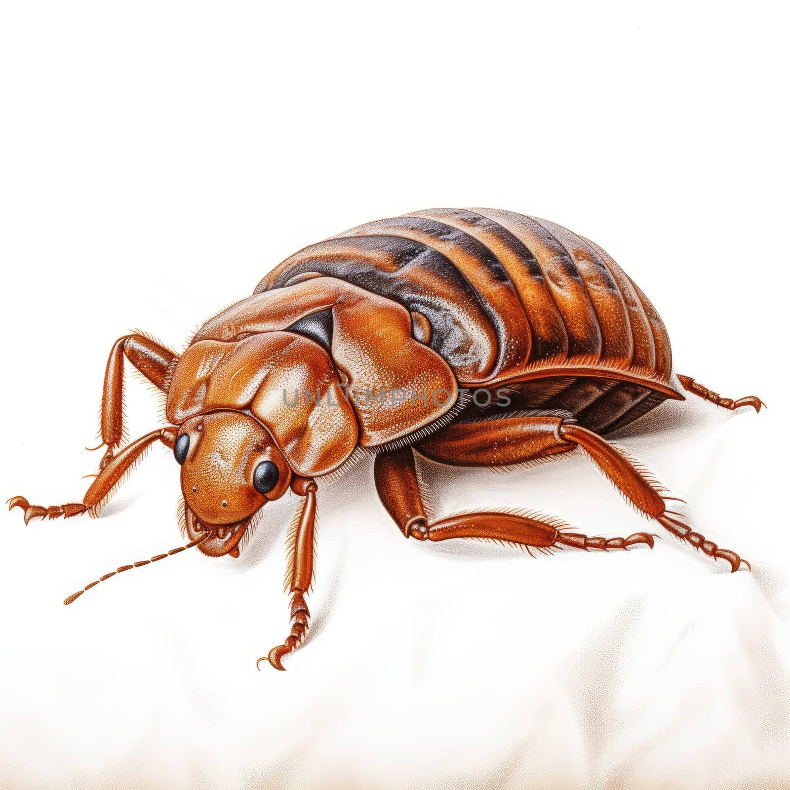 bed bugs isolated created with Generative AI technology.