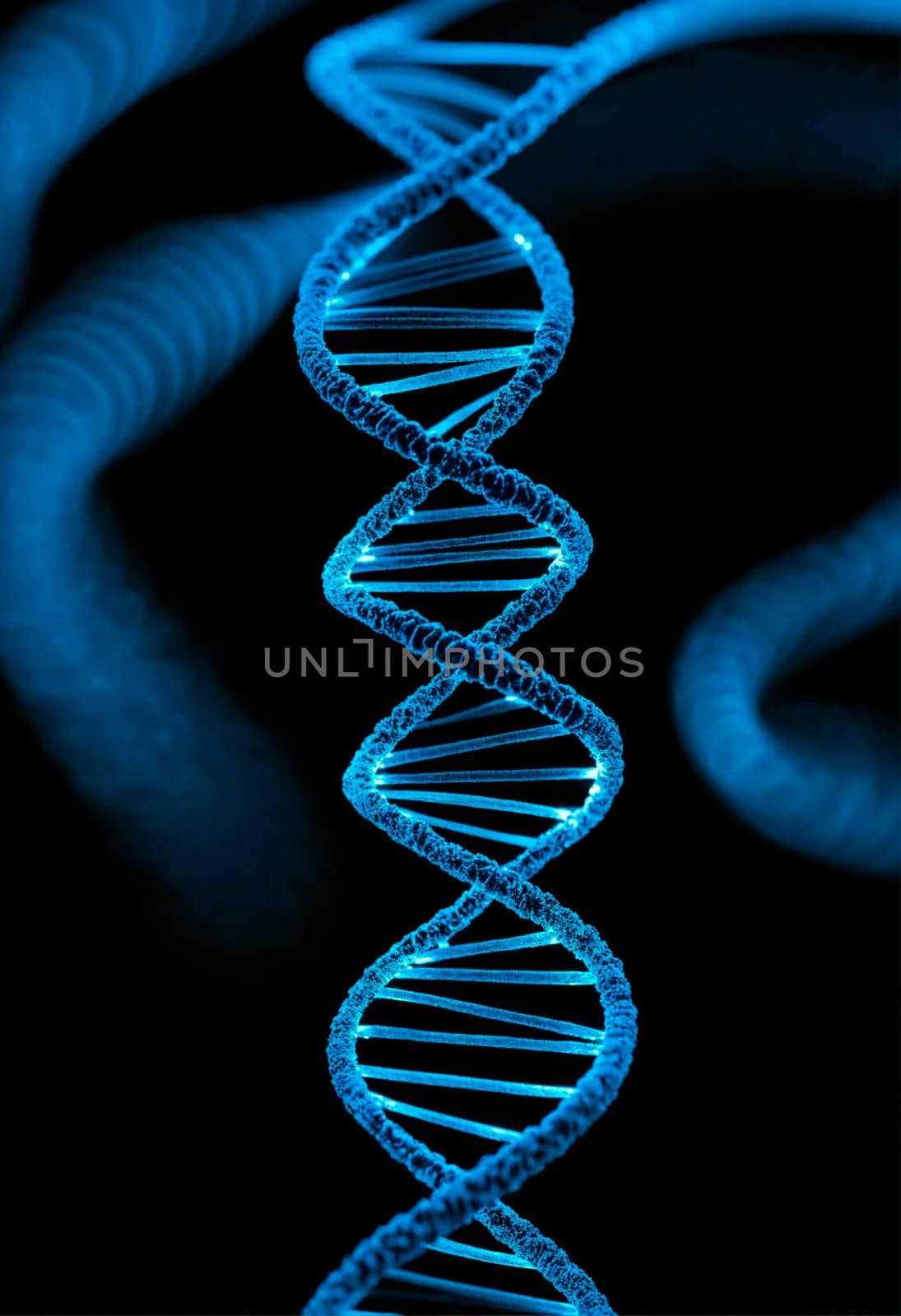 DNA molecule close up. Selective focus. nature.