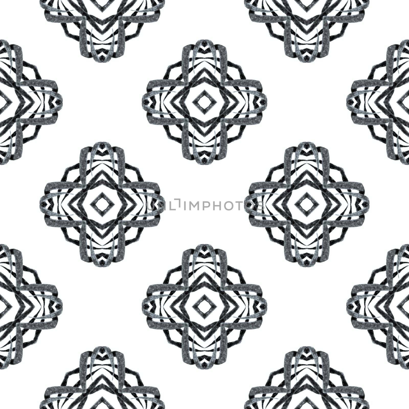 Striped hand drawn design. Black and white extraordinary boho chic summer design. Repeating striped hand drawn border. Textile ready optimal print, swimwear fabric, wallpaper, wrapping.