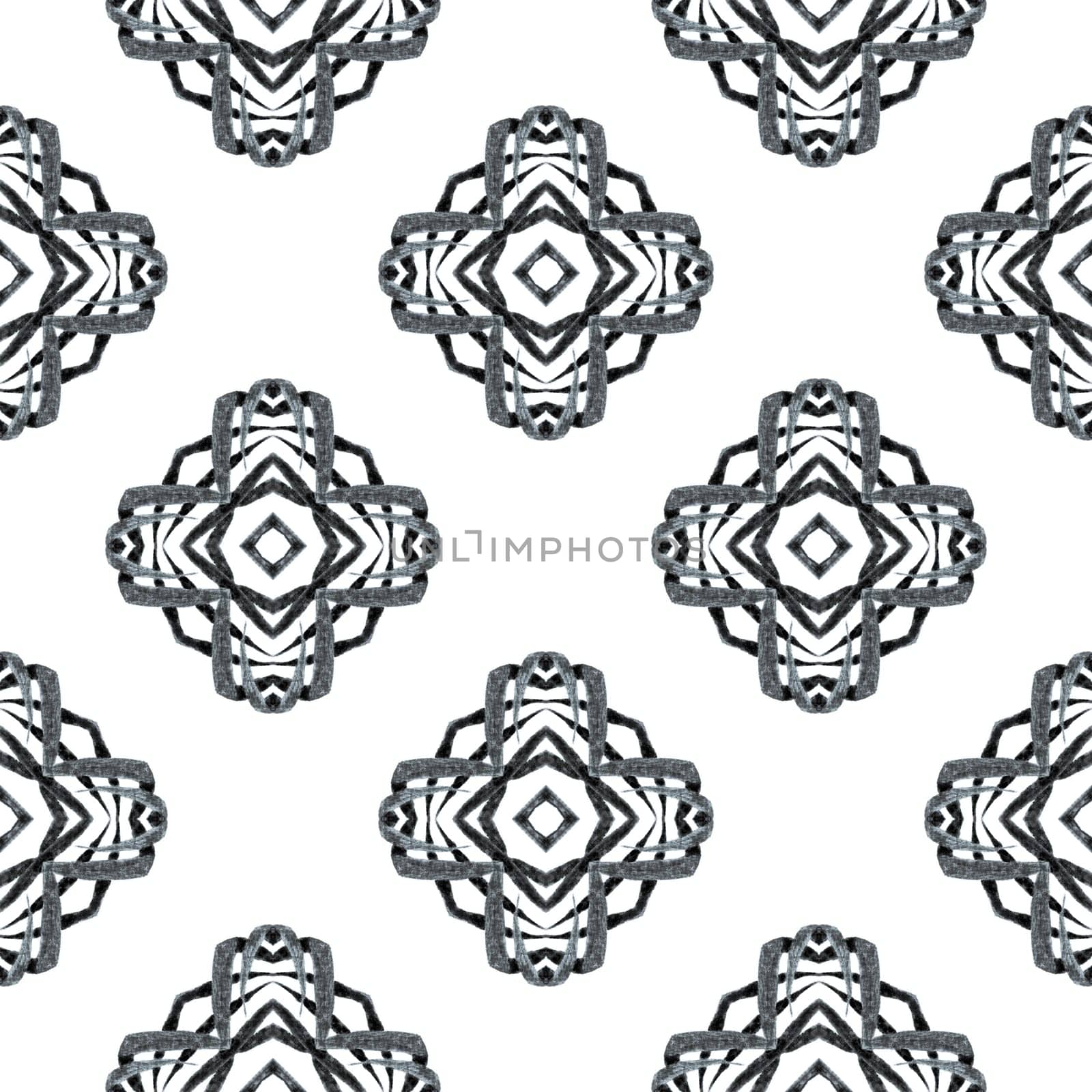 Striped hand drawn design. Black and white extraordinary boho chic summer design. Repeating striped hand drawn border. Textile ready optimal print, swimwear fabric, wallpaper, wrapping.