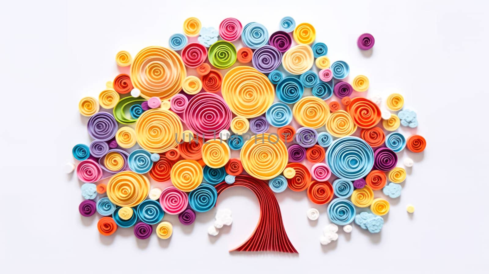 An enchanting childrens illustration created in the intricate and whimsical quilling style, perfect for adding charm to any kid themed project.