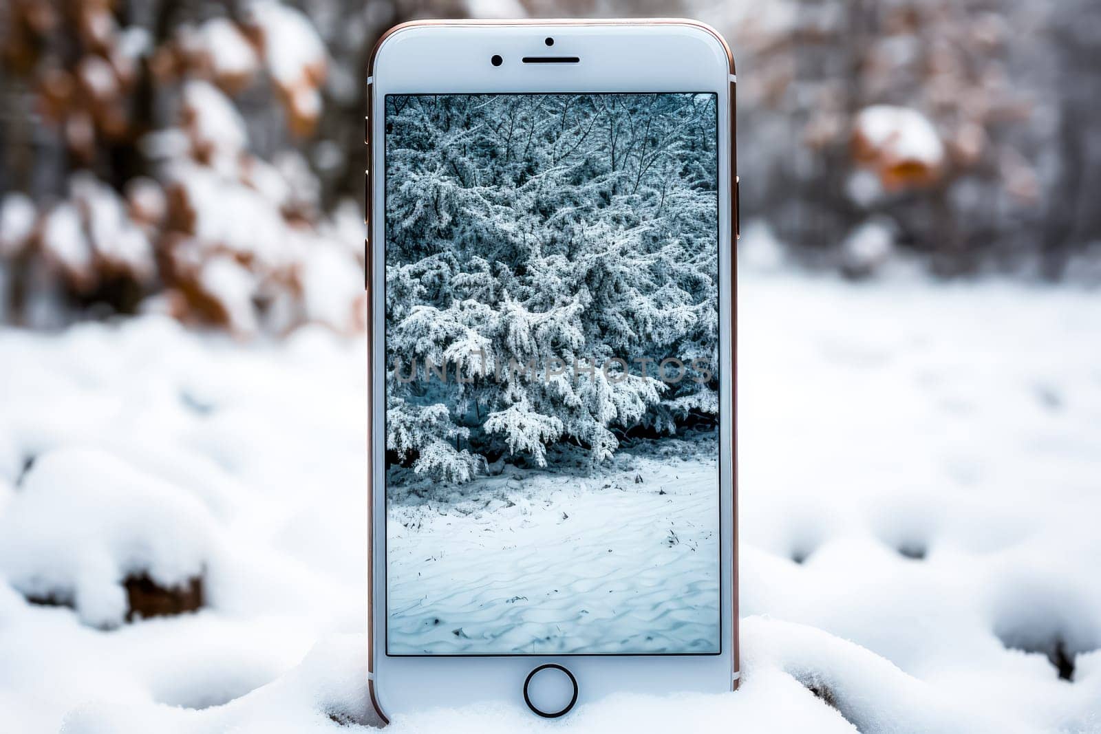 A smartphone featuring a beautiful screen saver by Alla_Morozova93