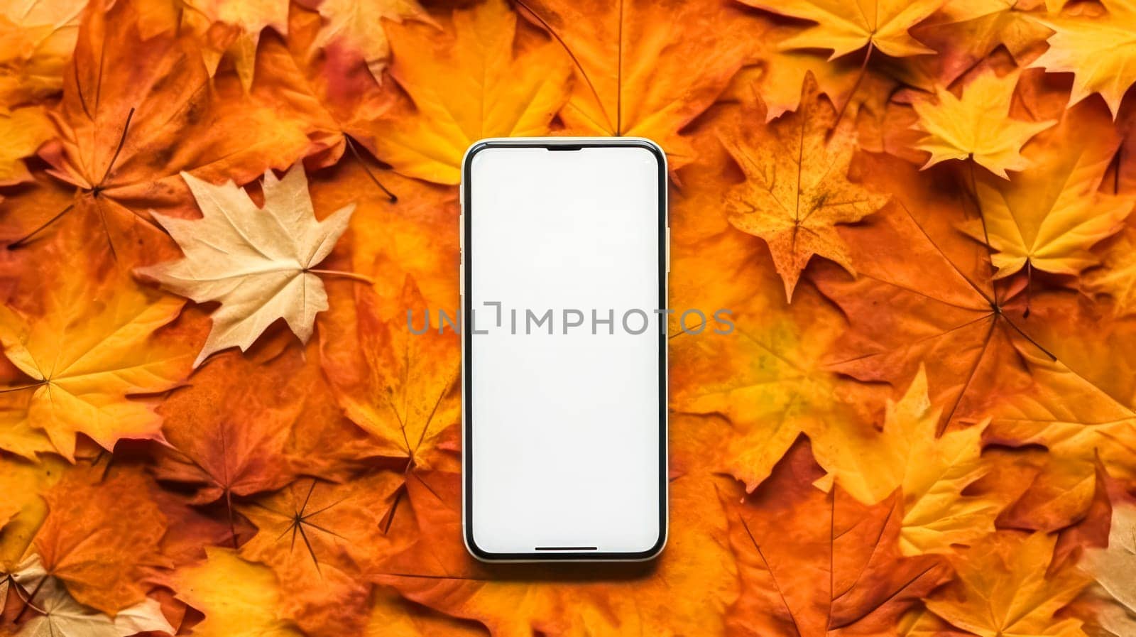 Mockup of a phone with a blank white screen by Alla_Morozova93