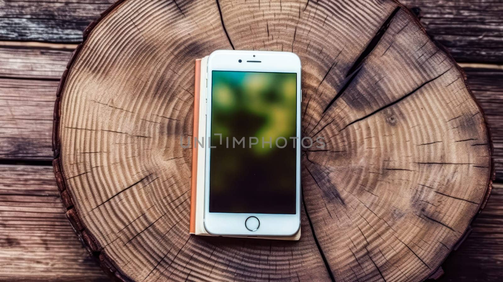 Mockup of a phone with a blank black screen by Alla_Morozova93