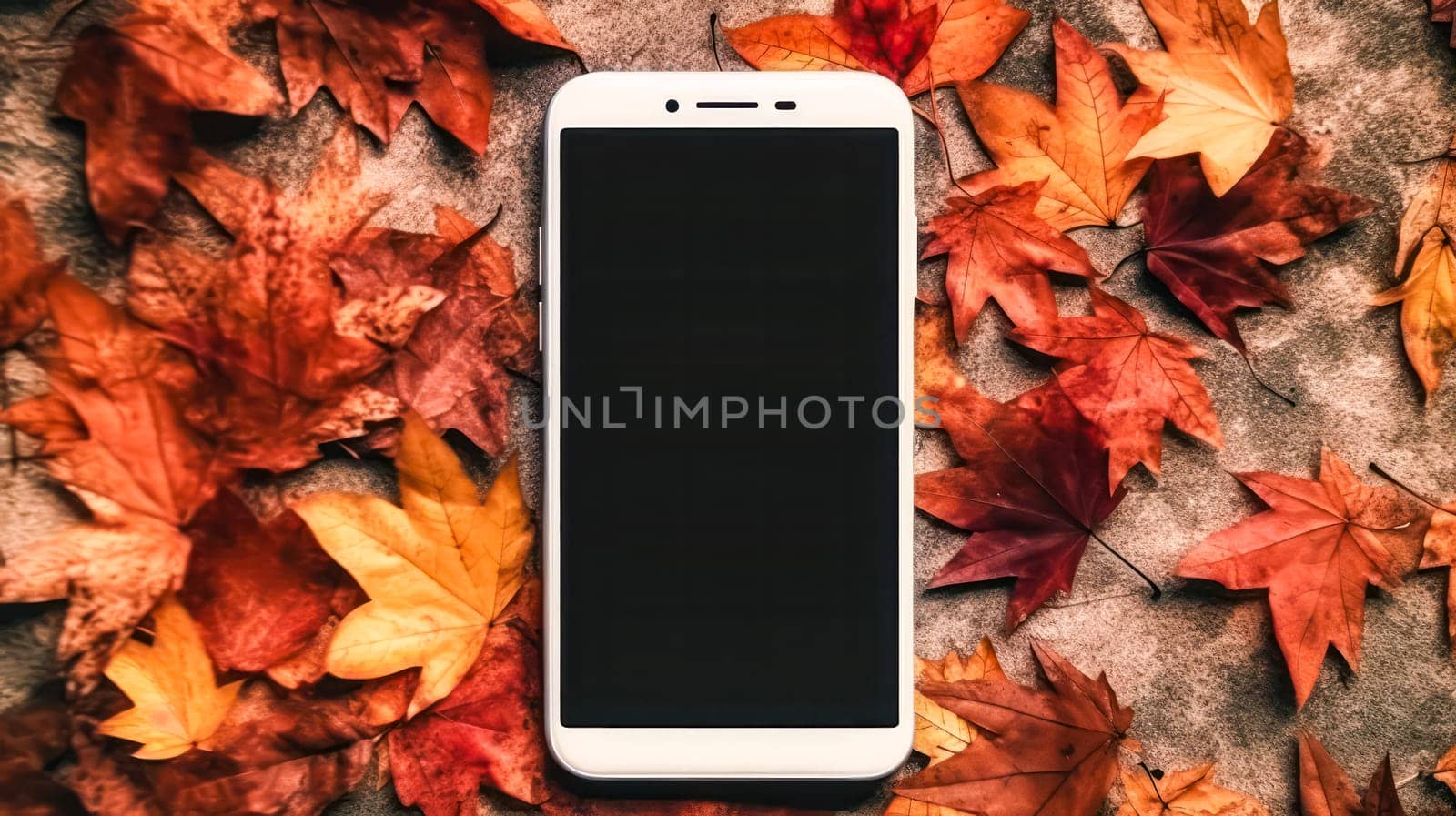 Mockup of a phone with a blank black screen by Alla_Morozova93