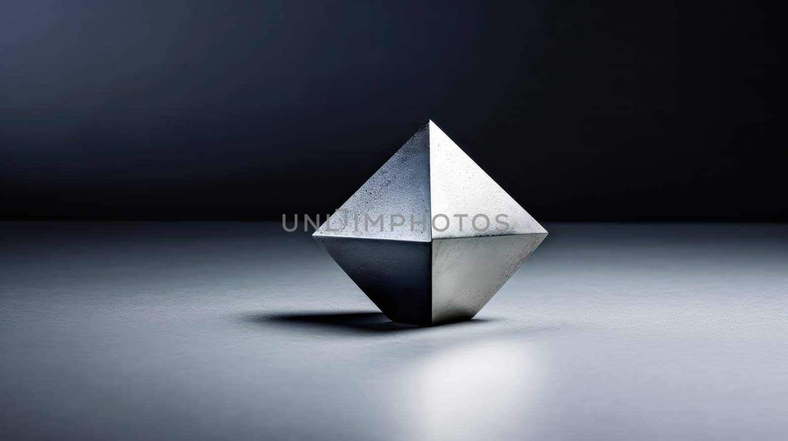 Concrete geometric shapes arranged on a gray background by Alla_Morozova93