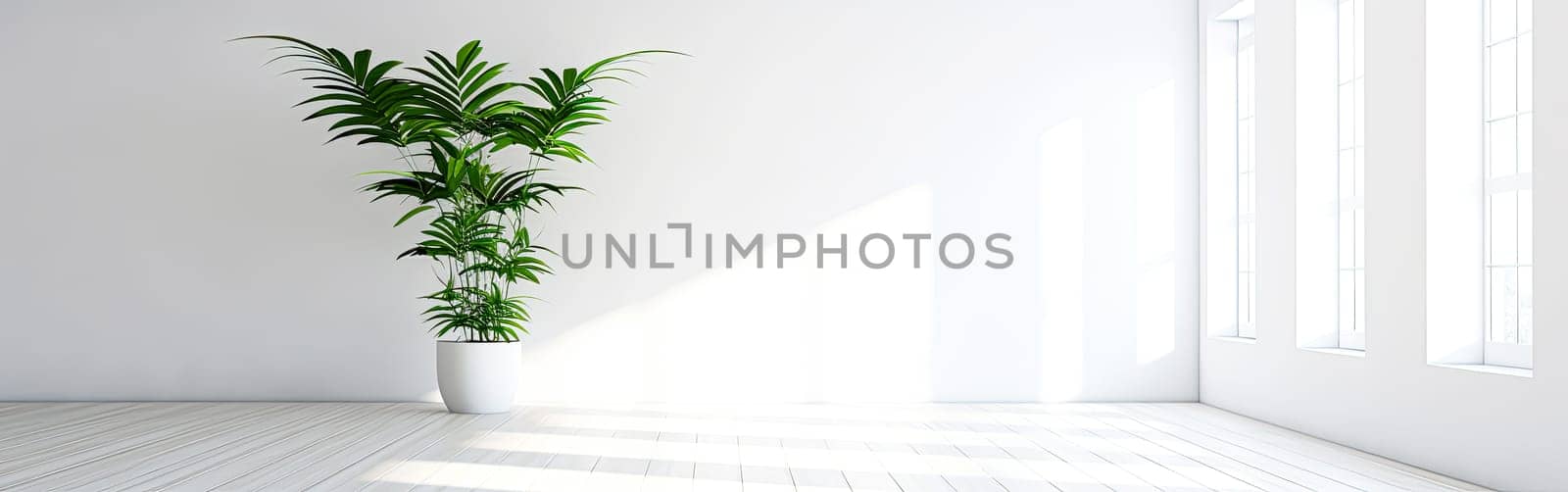 A large indoor tropical plant thrives in a bright room by Alla_Morozova93