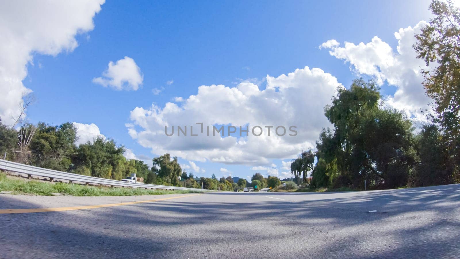 Winter Drive along Sunny Highway 101 near Santa Maria by arinahabich