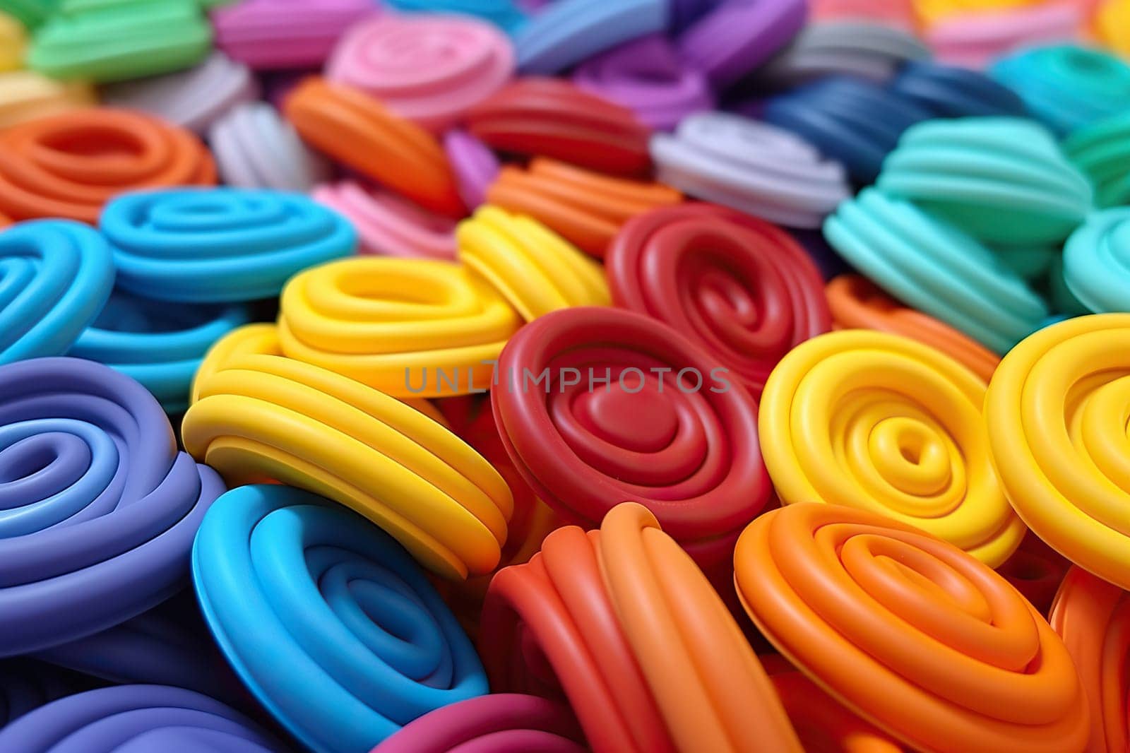 Multi-colored plasticine for children's creativity. Horizontal background.