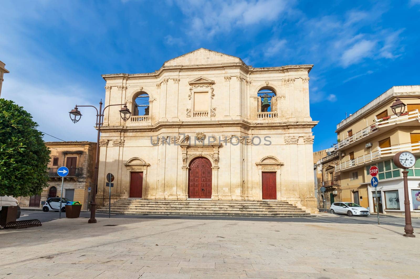 travel to Italy - piazza and Chiesa del Santissimo Crocifisso (Church of the Crucifix) in Noto city in Sicily by EdVal