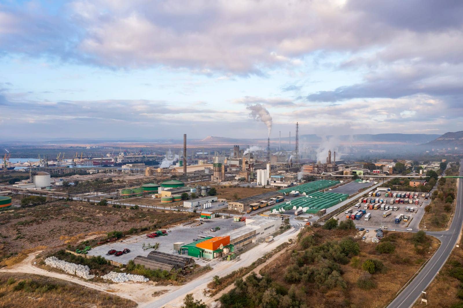Stunning panoramic view of an industrial zone. by EdVal