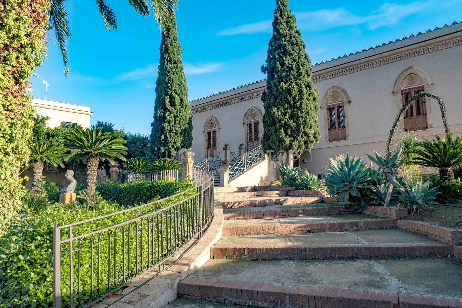 Facade of the Villa Aurea, Agrigento, Sicily, Italy