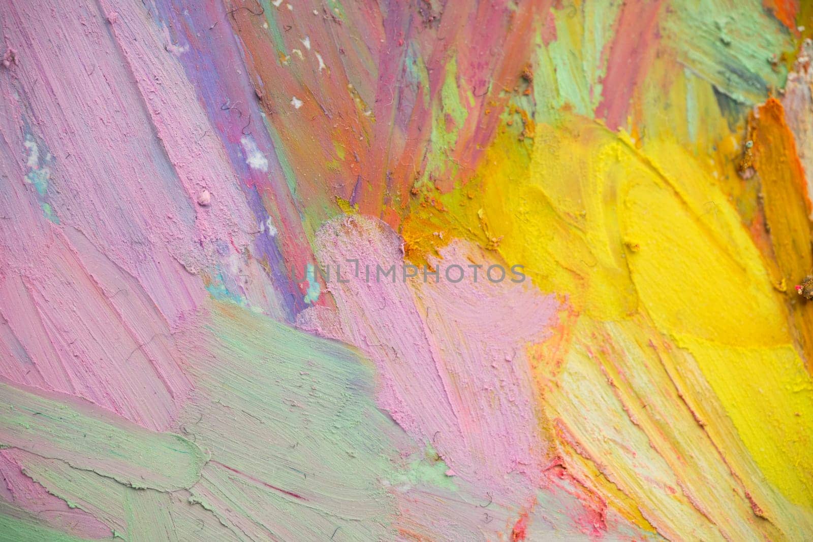 Conceptual abstract picture of a beautiful girl. Conceptual abstract closeup of an oil pastels. by MariDein