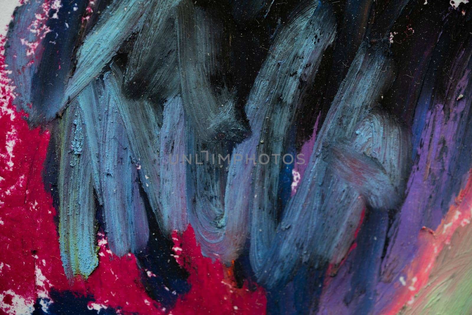 Conceptual abstract picture of a beautiful girl. Conceptual abstract closeup of an oil pastels. by MariDein