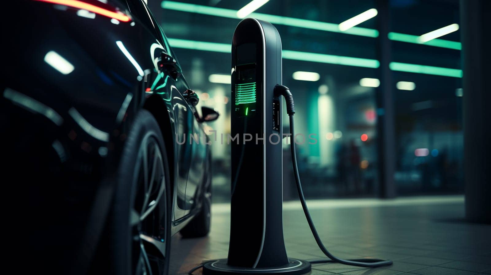 Charging an electric car, Future of transportation by Andelov13