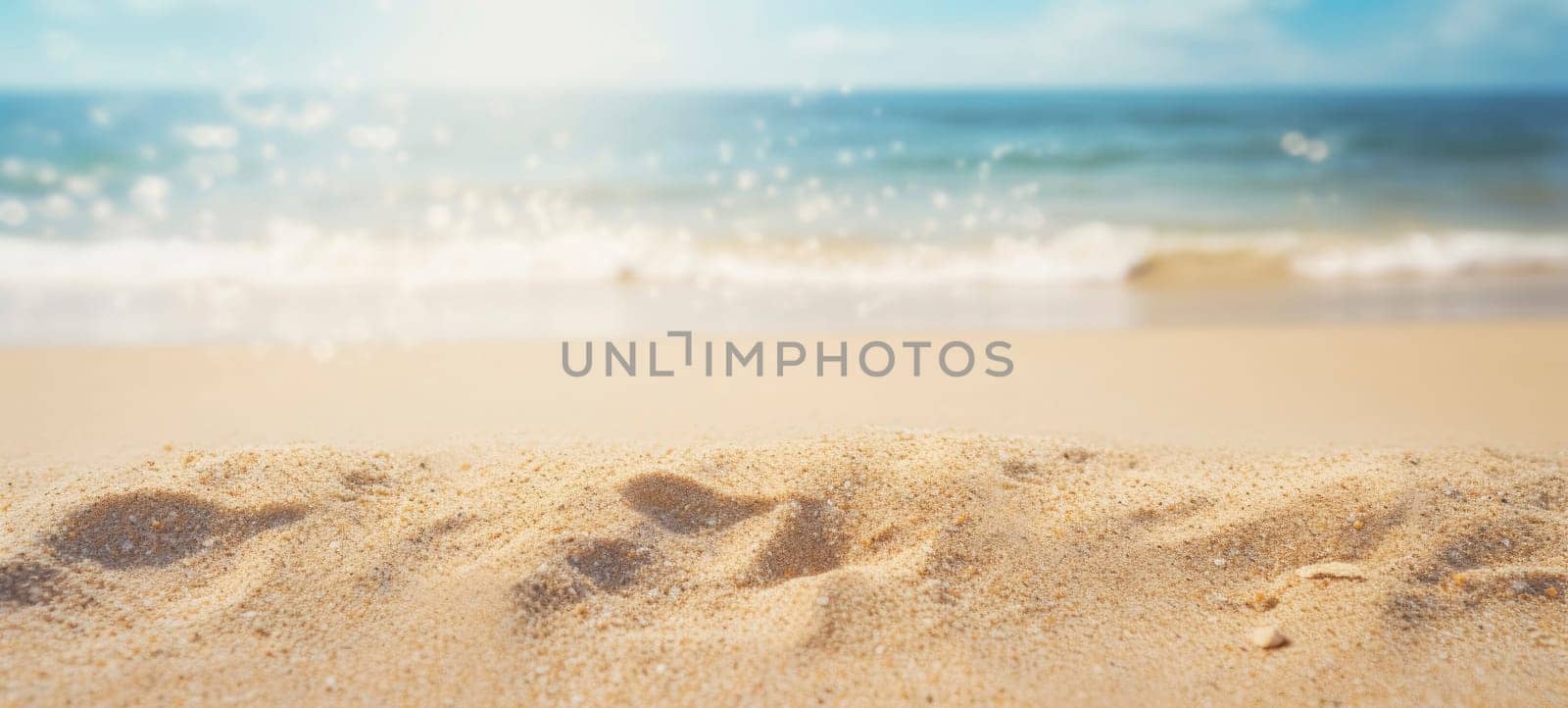 Serene Beach Scene with Sparkling Sand by andreyz