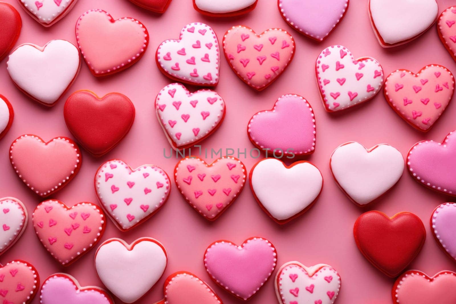 Sweet Pink Hearts Cookie Assortment by andreyz