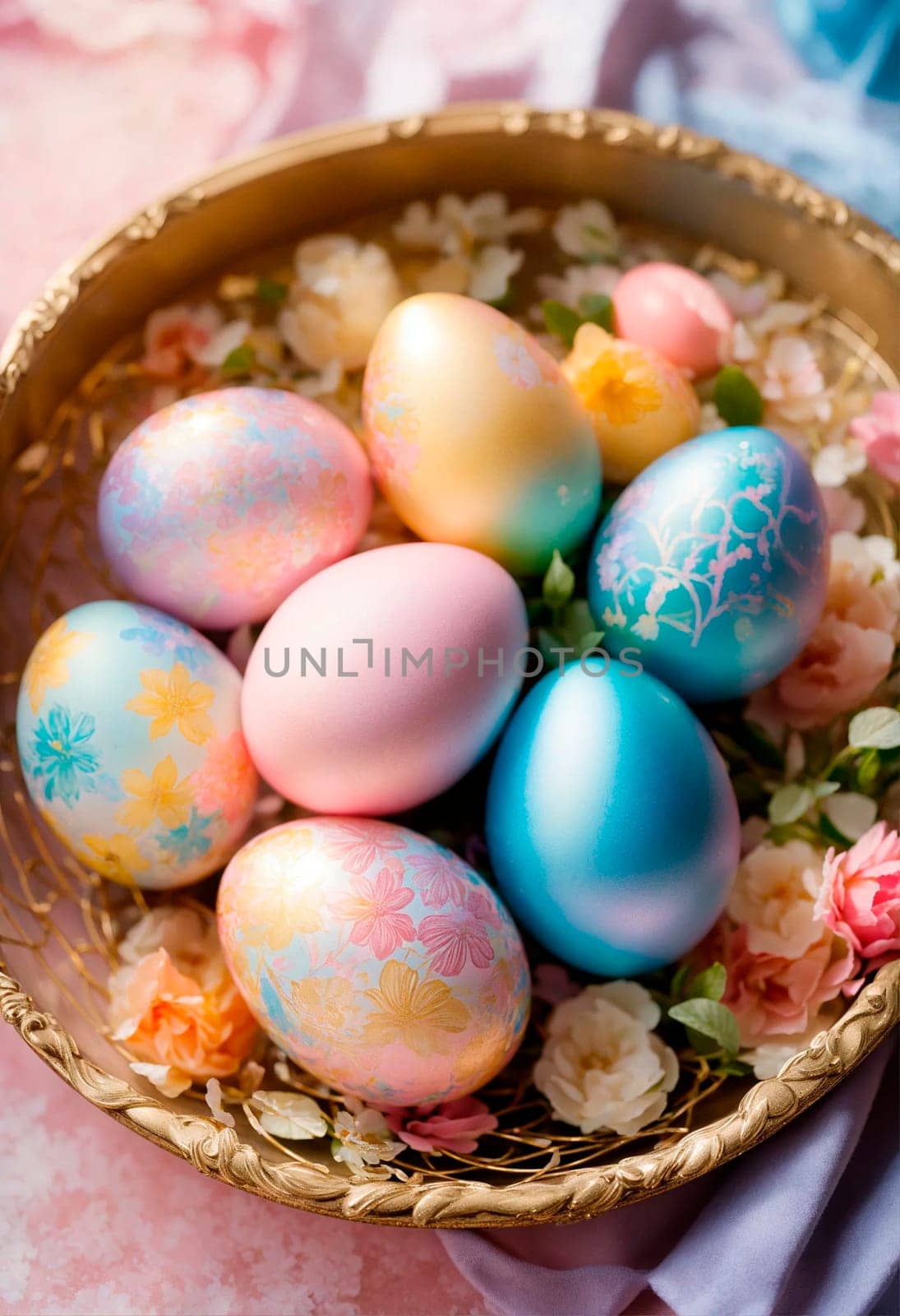 Beautiful Easter eggs for the holiday. Selective focus. by yanadjana