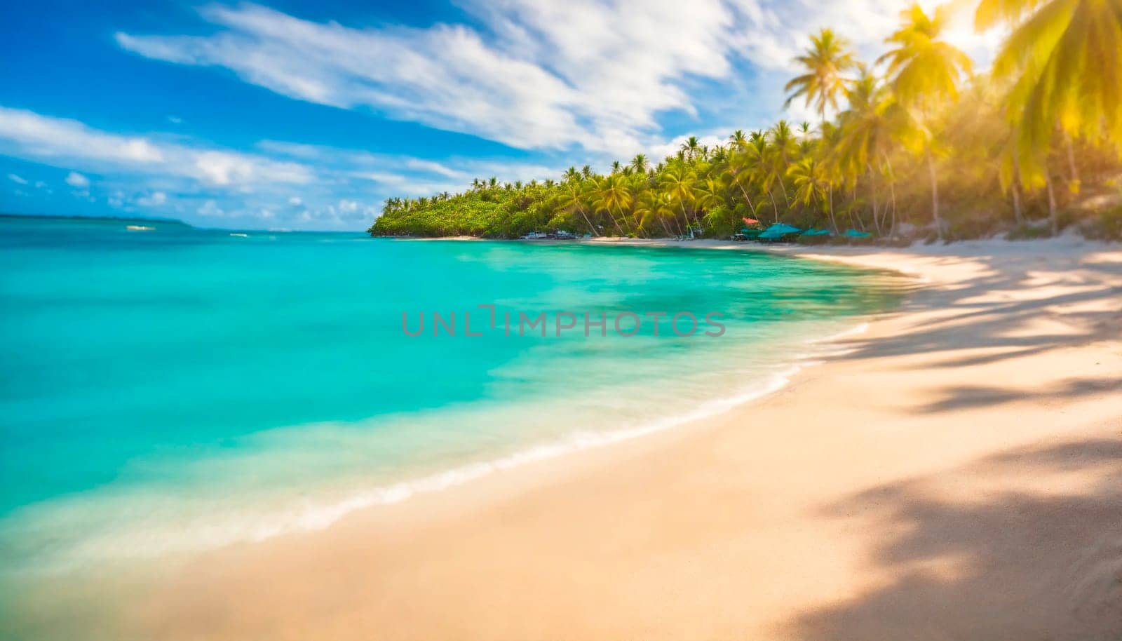 beautiful beach and palm trees. Selective focus. nature.