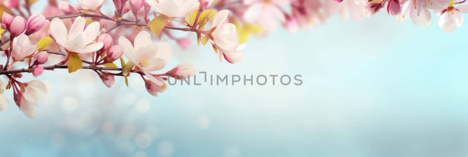 Cherry blossom flower blooming. Pink sakura flower background. Pink cherry blossom, isolated Sakura tree branch. For card, banner, invitation, social media post, poster, mobile apps, advertising. by Angelsmoon