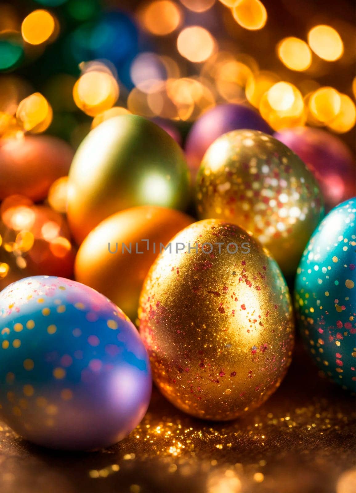 Beautiful Easter eggs for the holiday. Selective focus. by yanadjana