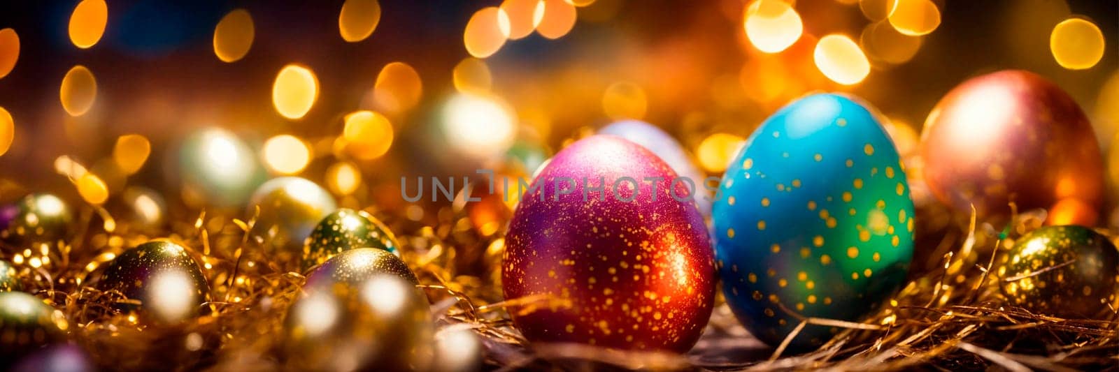 Beautiful Easter eggs for the holiday. Selective focus. food.