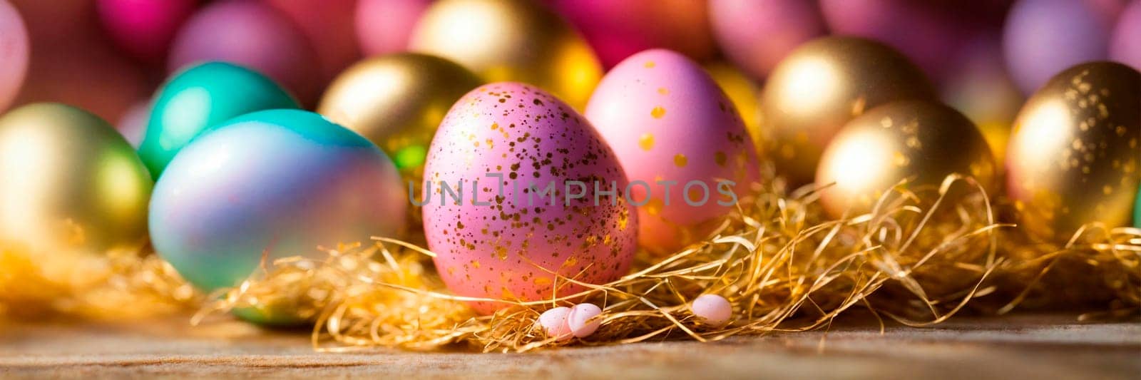 Beautiful Easter eggs for the holiday. Selective focus. food.