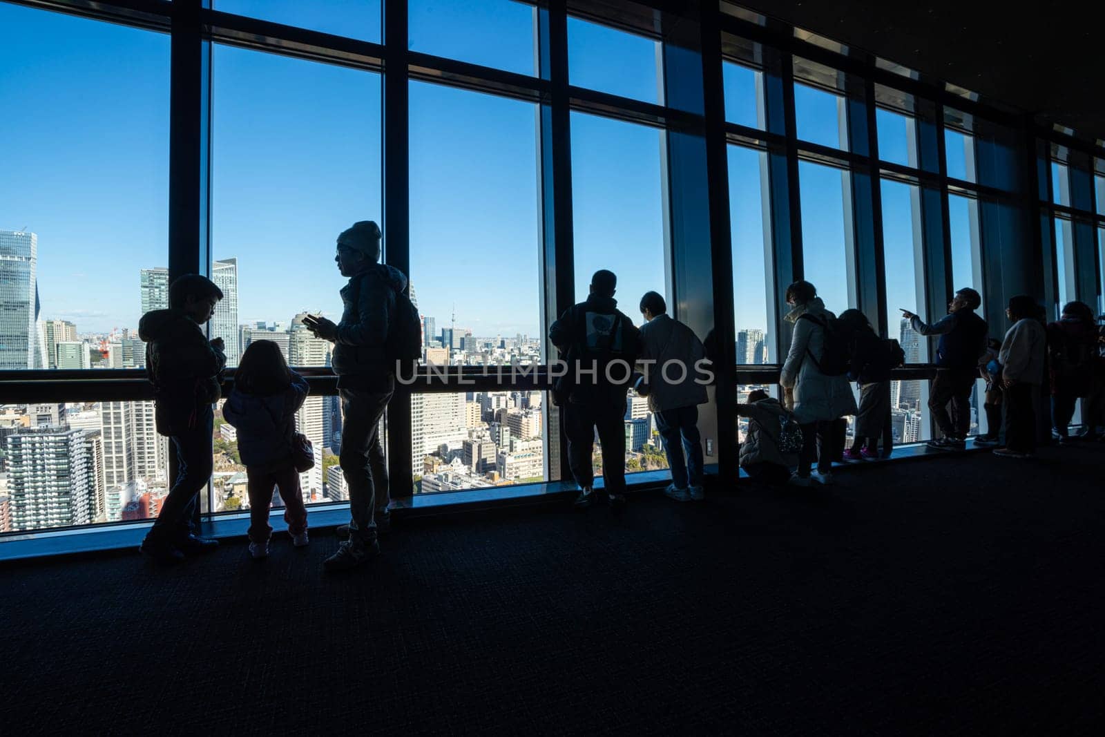 People looking the panorama of Tokyo, Japan by sergiodv